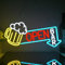 Looklight Cold Beer Neon Schild,Led Schild Schriftzug für Bar OPEN Dekoration,Led Sign Leuchtschilder Pfeile Dimmable mit USB für Bierstube Club Nachtclub Partys Geschenk