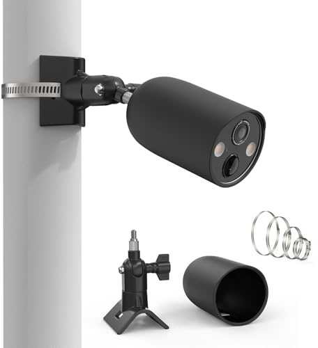 TIUIHU Camera Pole Mount with Silicone Case for TP-Link Tapo C425 2K/4MP QHD Battery Security Camera Outdoor Wireless