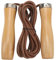 Corda per saltare in pelle, manico in legno che salta la corda per le donne Fitness Firstness Home Gym