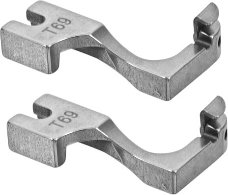 VILLFUL 2 Pièces Pied Presseur de Machine à Coudre à Glissière Invisible Réglable Acier pour Machines à Coudre Industrielles Compatible avec Brother et Singer