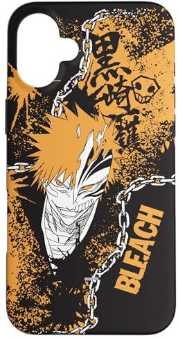 Bleach Ichigo Hollow Mask Splatter Graffiti Anime Case for iPhone 16 Plus