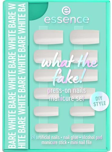essence Correttore what the fake! PRESS-ON NAILS set manicure (28pcs) | Tenuta a lunga durata, Risultati immediati, Set manicure, Asciugatura rapida, Effetto correttivo