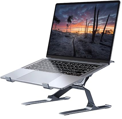 Adjustable Laptop Stand for Desk, Portable Laptop Riser, Ergonomic Computer Notebook Holder for MacBook Pro Air, Dell XPS, HP, Lenovo (13.3-17.3'') (Gray)