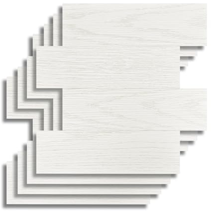 douceur d'intérieur, Crédence Adhésive Cuisine, Salle de Bain, Boiseo, Blanc, 4 Pièces, 25 x 25 cm, Crédence Épaisse, 3D, Carrelage Adhésif Mural, Lavable, Imperméable