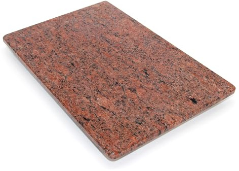 Planche à découper en pierre - Plateau de service - Planche de cuisine - Plateau en pierre - Dessous de verre - 2 tailles (Vanga rouge brillant, 30 L x 20 l)