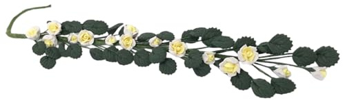 MHADBKH Miniature Climbing Rose Flower Vine for Scale Model Garden Decoration 1/12 Doll House Landscape Accessories Doll House Garden Accessory
