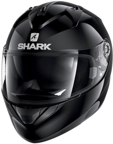 SHARK Motorradhelm Hark Ridill Blank, Schwarz, Größe S