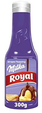Royal, Milka, Sirop Chocolat au Lait, Milk Chocolate Topping, Bouteille 300 gr