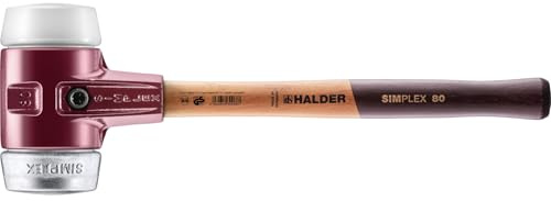 SIMPLEX-Schonhammer, Superplastik/Weichmetall; mit Tempergussgehäuse und hochwertigem Holzstiel | D=80 mm | 3079.080