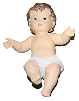 DUE ESSE Zwei Jesus-Figuren, 23 cm, Mehrfarbig