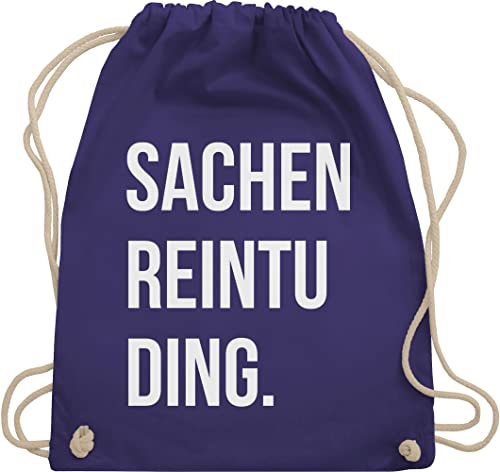 Turnbeutel Rucksack - Festival Zubehör - Sachenreintuding I Sachen Reintu Ding I - Unisize - Lila - hipster bag festival-bag geschenk weihnachten tu beutel beliebte artikel für teenager mädchen