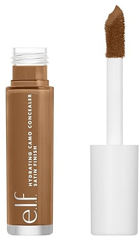 e.l.f. Hydrating Camo Concealer, Faltenfreie und Vollständige Abdeckung, Satiniertes Finish, Deckt ab, Korrigiert und Betont, Deep Cinnamon, 0,203 Fl Oz (6mL)