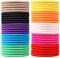 Bandes élastiques pour cheveux, 50 pièces de Multicolore cravates élastiques, Lies pour queue de cheval, Chouchous de cheveux pour femme & filles (4mm)
