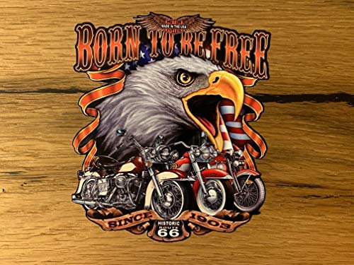 24/7stickers #842 / 1x Aufkleber Adler je 11 x 9,5 cm Eagle Chopper Bobber Biker Motorrad USA Vintage Retro Oldtimer Custom Umbau Chrom Bike Oldschool
