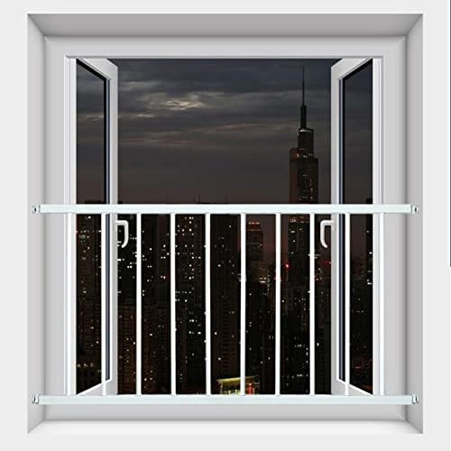 QJSZMEI Barrera de Seguridad para Niños, Barrera de Seguridad, Reja para Ventana, Protección para Puertas y Ventanas, Reja de Seguridad para Niños y Mascotas (Color : Silver, Tamaño : 40x110cm)