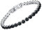 U7 Frauen Tennis-Armband mit Cubic Zirkonia Herren Iced-Out-Armbänder mit Schwarz Zirkonia Tennisarmband Edelstahl Damen Diamant Armband Glitzer Armband Armkette Armreif Modeschmuck für Liebhaber