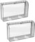 HOMSFOU Hexendekor 2 Stücke Wandschalter Schutzabdeckung wasserdichte Steckdose Abdeckungen Stecker Schalter Spritzschutz Transparent Box Cover Hülle Guard Protektor Kindersicherung