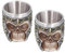 Verre Tete de Mort, 2pcs Tête de Mort Gobelet à vin, Verre Halloween, Verre Crane, Horrible Résine Acier Inoxydable Crâne Gothique Verres à Cocktail Whisky Coupe pour La Maison Halloween Party