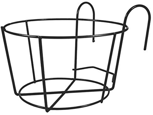 YARNOW 2PCS 30 Cm Porte- Pot de Fleurs Plans de Garde- Corps Plante Plant Racks de Fer Balcon Monté Paniers de Plante Conteneur D' étagère Box Clôture en Métal Papte pour Extérieur