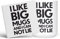 Mug Monster - I Like Big Mugs and I Cannot Lie Giant Mug, Extra Large Tea Cup - Ceramic Coffee Mug/Cup, Gift for Men or Women, Extra Large and Giant Mug Available, 15oz White Mug & Coaster