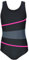 Aquarti Costume da Bagno Intero da Bambina Costumi Ragazze, 026C Nero/Grafite/Amaranto, 164
