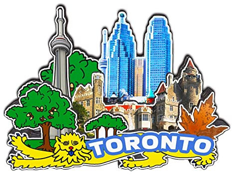 Kühlschrankmagnet Toronto Kanada, 3D-Klassisch, Holz, Wahrzeichen, handgefertigt, Handwerk, Reisen, Souvenir, Geschenk, Sammlung, Dekoration -2118