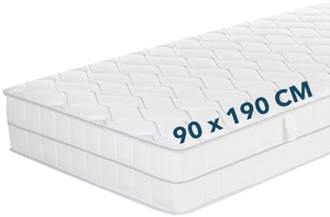 Ortho-Relax Kaltschaummatratze 5-Zonen 90x190cm H4, 19cm hoch, Matratze Kaltschaum hart für Allergiker, hochwertige Matratze, Kaltschaummatratze mit Luftkanälen, 100 Nächte Probeschlafen