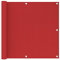 Tidyard Paravento da Balcone,Schermo per Balcone,Telo frangivista per Balcone,Frangivista Balcone,Protezione Privacy,Resistente Ai Raggi UV,Rosso 90x500 cm in HDPE