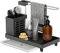 Küche Spülbecken Spüle Sink Organizer - Utensilien Korb für Küche & Badezimmer mit Abtropfschale,Klebstoff Arbeitsplatte Dual-Use Schwamm Bürste Seifenschale Halter, Für Handtücher,Handtüchern