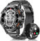 PODOEIL Herren Smartwatch Mit Metallarmband, 1,39 Zoll HD Robuste Militär Smart Watch Mit Herzfrequenz, Blutdruck, Schlafüberwachung Für Android Ios Samsung, 100+ Sportmodi Sportuhr