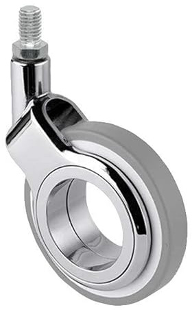 der ROLLENDE SHOP - Lenkrolle mit Gewindestift M8 75 mm Polyurethan Grey OLYM
