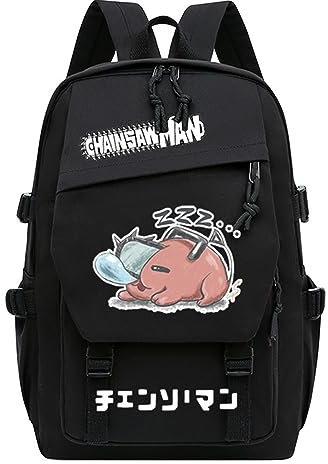 flowereyes Chainsaw Man Backpack Denji Shoulder Bag Makima School Bags Students Computer Bag Pochita Casual Daypacks for Outdoor Travel