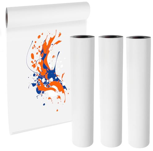 3 Rollen Kunststaffelei Papierrolle Zeichenpapierrolle 43 cm x 20 m Kinderkunst Handwerk Staffelei Papier Kunstpapier Rolle für Pinnwand Papier Geschenkpapier