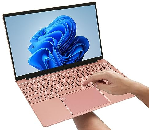 PUSOKEI 15,6 Zoll Laptop für Windows 11, 1920 X 1080 IPS HD Bildschirm, für Celeron N5095 CPU, 16 GB Laptop Computer, 2,4 G 5 G Dualband WLAN, (16+512G EU-Stecker 100–240 V)
