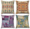 ASDCXZ Boho Kissenbezug 40x40 cm 4er Set, Vintage Boho Geometrie Muster Beige Lila Grün Sofa Dekokissen Kissenbezüge Kissenhülle Waschbar Polyester Flachs Textil Outdoor Kopfkissenbezug Kissen Bezug