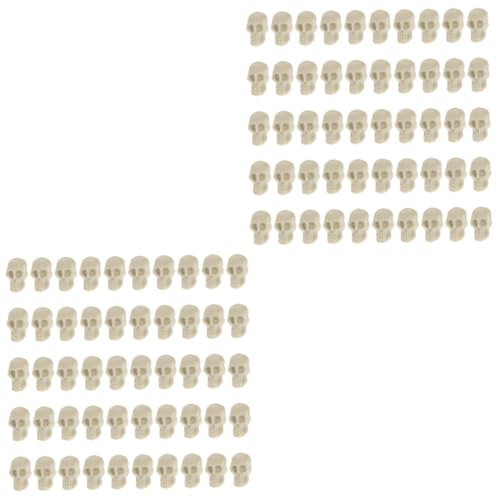 IMIKEYA 100 STK DIY-schädel Halloween Menschliches Schädelmodell Schädelfiguren Zum Sammeln -Aquarium-Ornament Tag Der Toten Reize Mini-schädel Mannequin Skelett Plastik Schmuck