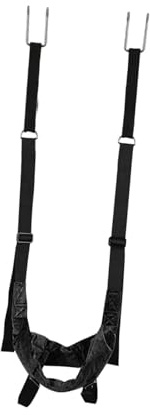 MagiDeal Zervikales Hals-Traktionsgerät, Hängematte, professionelle, langlebige Ausrüstung, bequeme, verstellbare Halsbedeckung für den Heimgebrauch, Männer, Schwarz