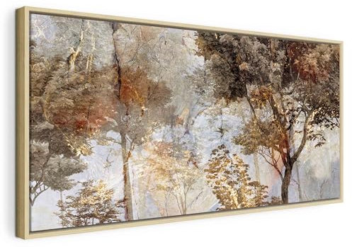 murando - Wandbilder XXL mit Rahmen Natur 140x70 cm Wandbilder groß Leinwandbild XXL natürlicher Holzrahmen modern Wanddekoration Kunstdruck Wanddeko Wohnzimmer Schlafzimmer c-C-10012-b-a