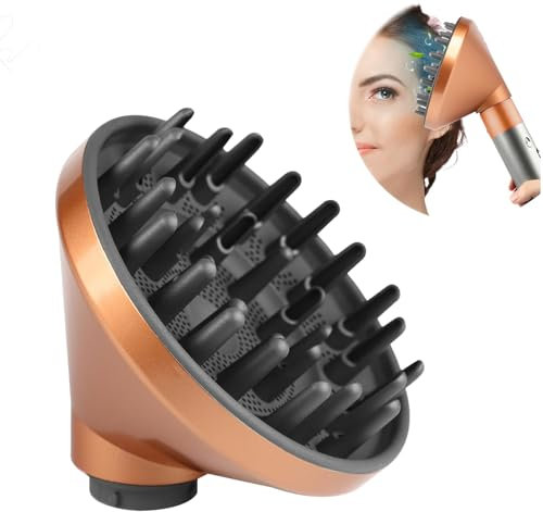 Dxyue Diffuser Attachment for Dyson Airwrap Styler HS01 HS05, Converting Your Hair Styler into A Hair Dryer(Gold)