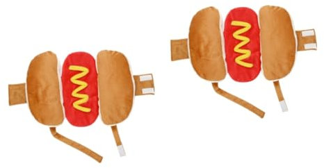 YARNOW 2St Hundekleidung hundemantel Dog Raincoat Essen Haustier Cosplay Partykleidung für Haustiere Hot Dogs weihnachtsdeko Party-Hundetuch Haustier-Partykostü Anzahl Hotdog Overall