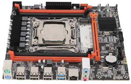 Akozon DDR4 Mainboard with 6 Phase Power Supply, Dual Channel, Heat Dissipation & CPU, 4 DDR4 Memory Slots, Gigabit Network Card, Chip, NVME M.2 for Desktop - Combo Set