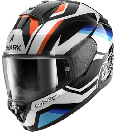 SHARK, Integraler Motorradhelm RIDILL 2 APEX x TROY LEE DESIGN Black White Blue, S