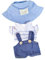 Puppenkleidung aus Plüsch, Puppenkleidung für 15–17 cm große Puppen, Foto-Requisiten, Kostüme, Anziehsachen, modische, süße Kleidung für Kuscheltiere, Blaues T-Shirt mit Streifen