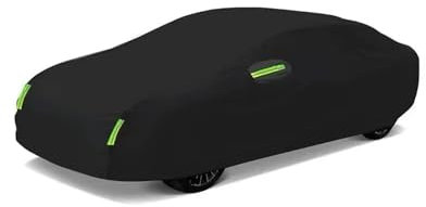 Auto Abdeckplane Autoabdeckung Vollständige Schwarze Autoabdeckung Mit Reflektierenden Streifen Universal Für Schrägheck Für Limousine Für SUV Auto Vollgarage(XXL)