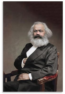 Karl Marx Poster für Politiktheorist, Kunstdruck, Wandfoto, Malerei, Poster, Hängebild, Familiendekoration, 40 x 60 cm