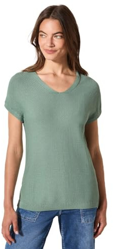 Cecil Structured V-Neck Matcha Green S