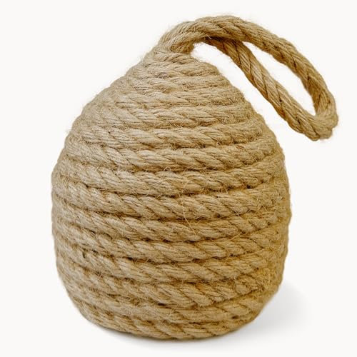 4.4Lbs Heavy Duty, Handwoven, Decorative Door Stop Rope Knot Nautical Door Stop, Floor-Friendly, Rustic Door Stopper for Door, Window Wedge, Bookend
