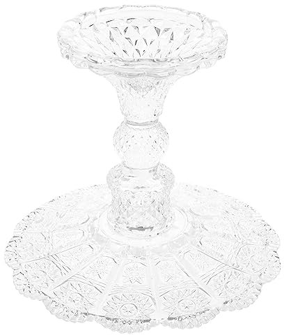 Ipetboom Piatto Frutta Vetro per Snack e Dessert Vassoio Decorativo per Appetizer Ristoranti e Hotel Design Chic e Vintage con Superficie
