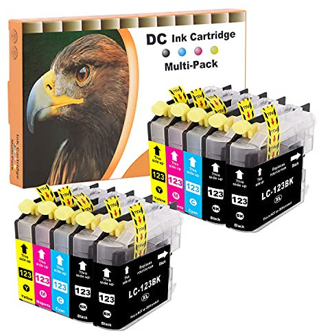 D&C 10er Set Druckerpatronen Kompatibel für Brother LC-123 LC123 XL für MFC-J6520DW MFC-J6720DW MFC-J6920DW MFC-J870DW DCP-J132W DCP-J152W DCP-J172W DCP-J4110DW DCP-J552DW DCP-J752DW MFC-J245 J4410DW