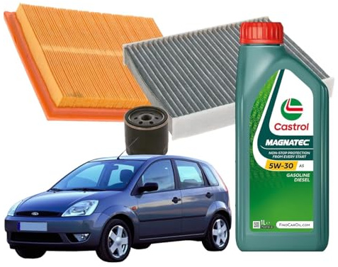 ricambi auto smc Kit Tagliando Ford Fiesta V 1.25 75 CV 3 Filtri + 4lt 5W30